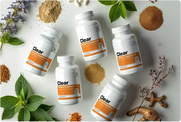 Clear flatlay image